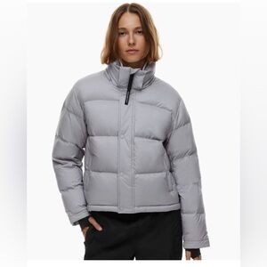 Aritzia Women’s The Super Puff Shorty Puffer Jacket Marble Grey Size Small